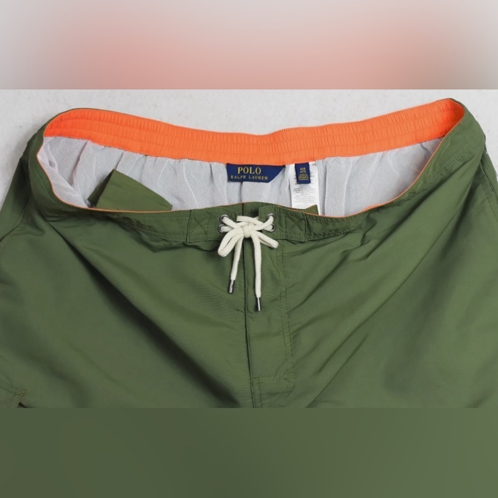 Polo Ralph Lauren Swim Trunks Briefs Shorts Olive Green - Picture 3 of 5